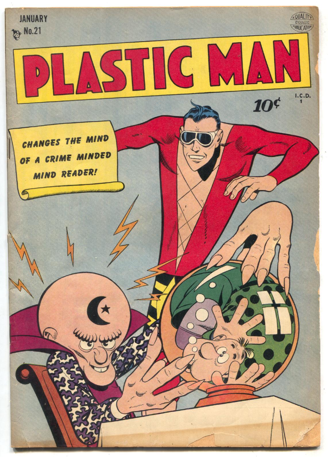 Plastic Man #21 1950- Jack Cole- Golden Age comic VG: (1950) Comic