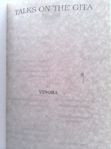 洋書 Talks on the GITA Vinoba Bhave Talks on the Gita: Vinoba