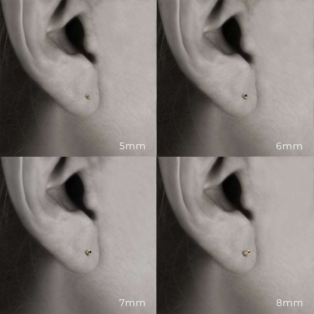 ファーストピアスにオススメ │ K18金 プラチナ ストレートバーベル