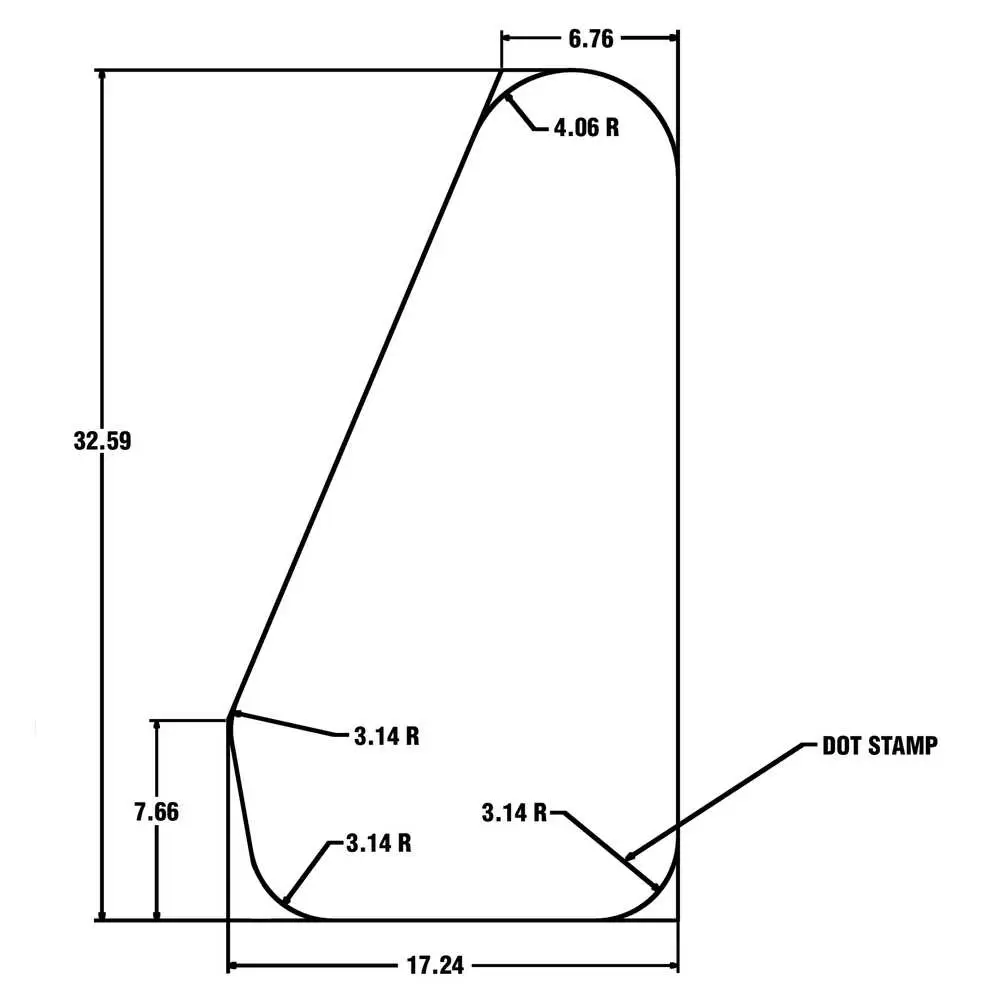 Side Window Glass - 32.59