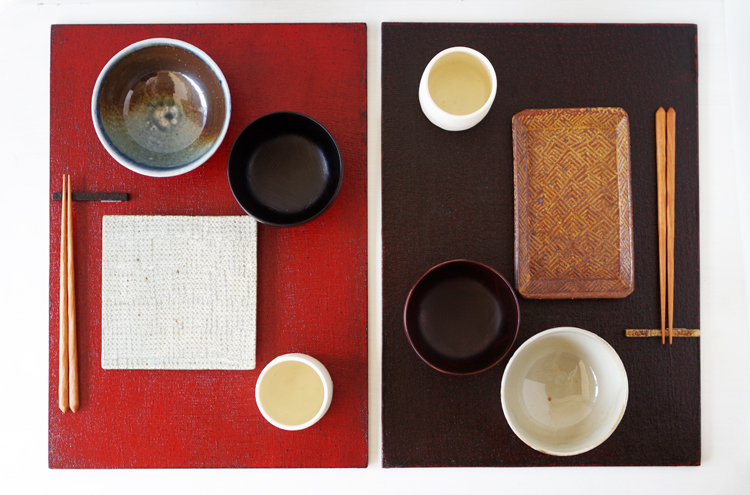 漆 長角膳 / 両面布貼り / 山中漆器 | Piröleikki