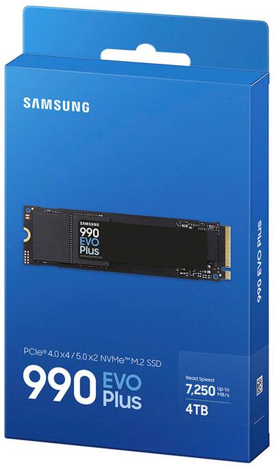 Samsung 990 EVO PLUS SSD 4TB, PCIe Gen 4x4 | 5x2 M.2 2280, Speeds