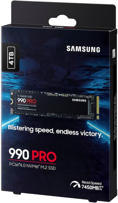 Samsung 990 PRO 4TB Internal SSD PCle Gen 4x4 NVMe MZ-V9P4T0B/AM