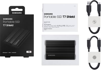 Samsung T7 Shield 2TB External USB 3.2 Gen 2 Rugged SSD IP65 Water