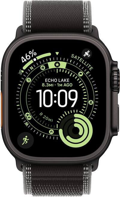 Apple 49mm Trail Loop M/L Black Titanium Finish Black/Charcoal