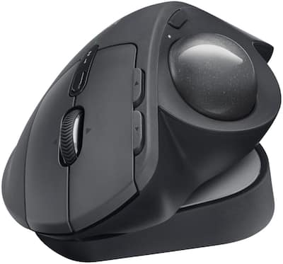 Logitech MX ERGO S PLUS Wireless Ergonomic Trackball Mouse with 6