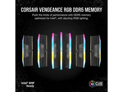 CORSAIR Vengeance RGB 32GB (2 x 16GB) 288 Pin PC RAM DDR5 6400
