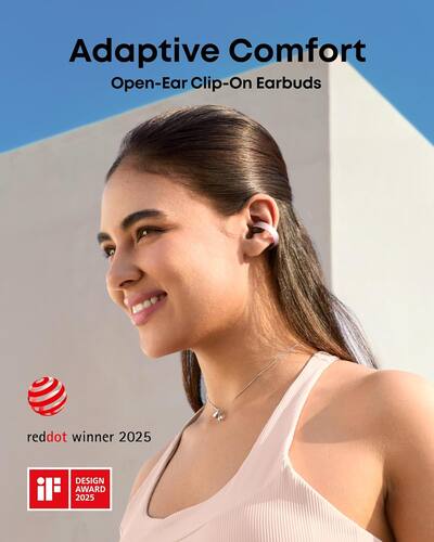 Soundcore by Anker AeroClip Open Ear Clip On Earbud Headphones
