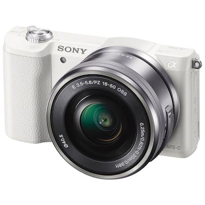 Sony Alpha a5100 Mirrorless Camera (White) w 16 50mm Lens + 64GB