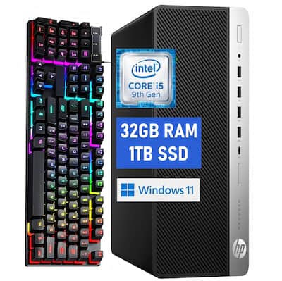 HP Refurbished Excellent ProDesk 600G5 SFF Desktop PC, Intel Core