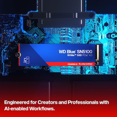 SanDisk WD Blue SN5100 1TB Internal SSD PCIe Gen 4 x4 NVMe for