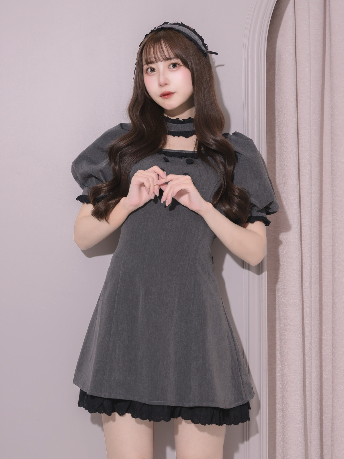 コットンフリルチョーカードールワンピース – pium