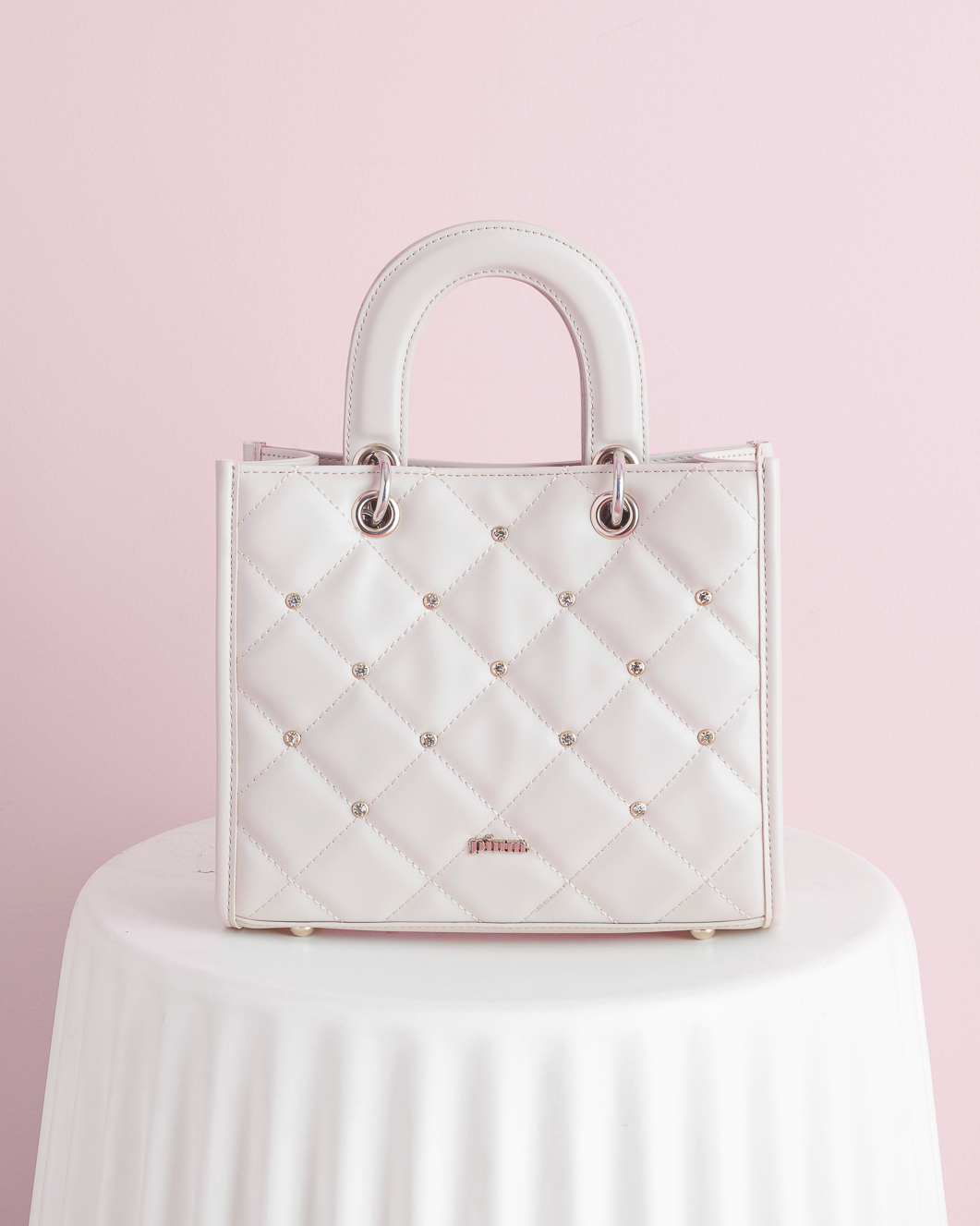 ビジューキルティングミニトートバッグ – pium