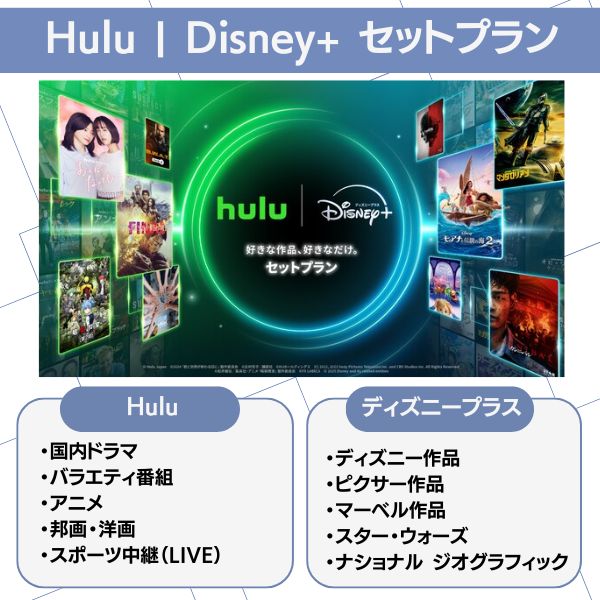 HuluとDisney+ (ディズニープラス) をお得に活用！セットプランへの