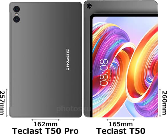 Teclast T50 Pro」と「Teclast T50」の違い - フォトスク