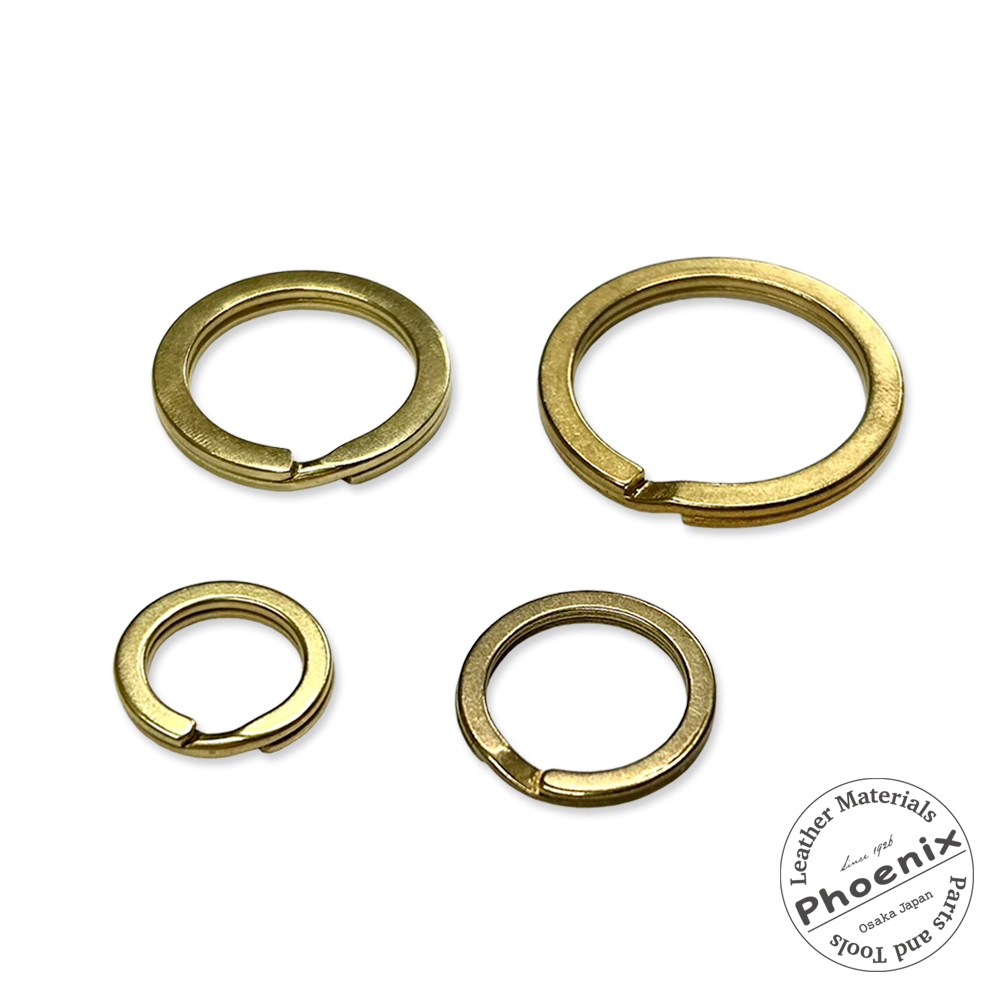 キーリング（二重丸カン） | ヌメ革と真鍮金具とレザークラフト材料の