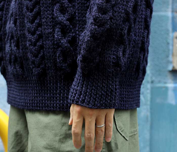 STRATHTAY by インバーアラン INVERALLAN ネイビー 1A アラン セーター