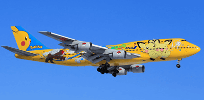 ピカチュウジャンボ」がラストフライトを行い退役へ、ピカチュウもお