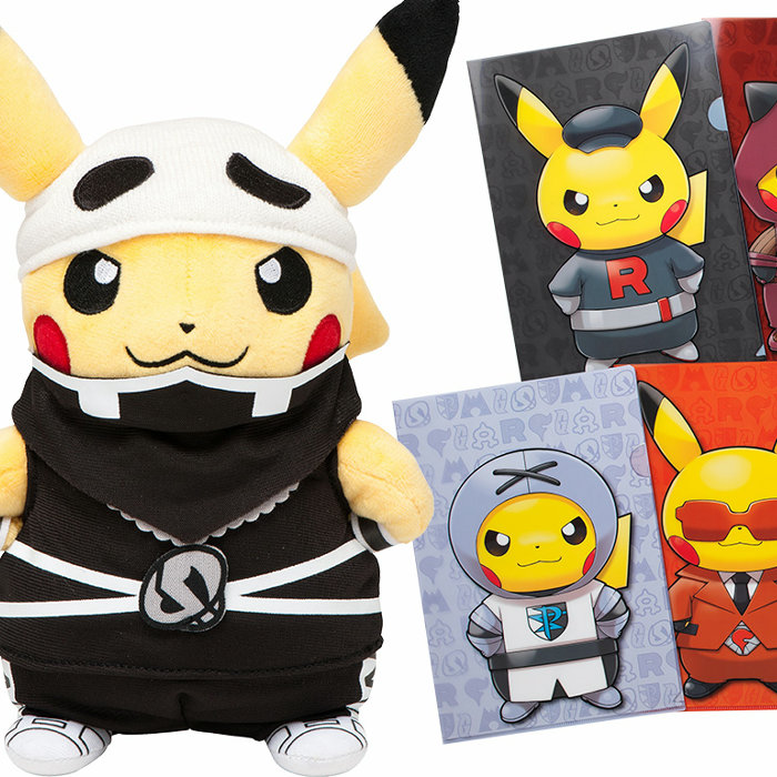 団員ごっこピカチュウのグッズ、スカル団が追加。これまでの各団のロゴ