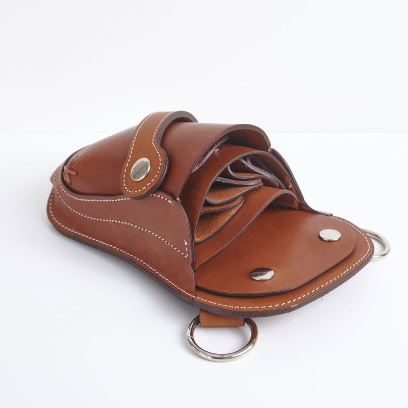 シザーケース ボニートコーヒーブラウン 本革 5丁 – POCKE