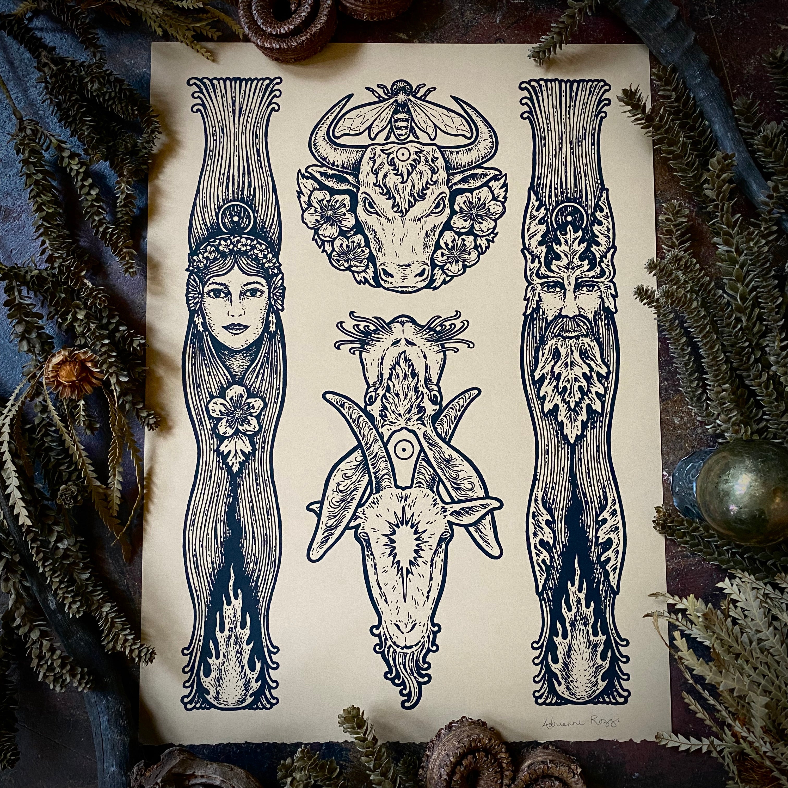 The Flames of Beltane, discontinued | Poison Apple Printshop