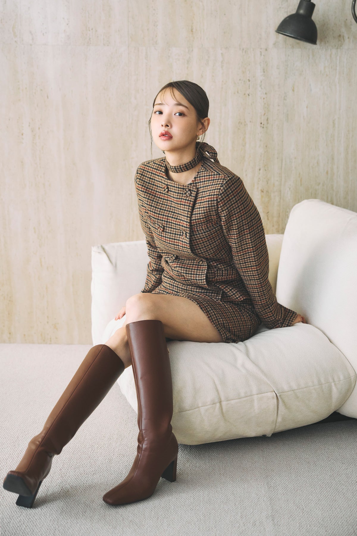 ロゴジップスクエアトゥロングブーツ – poláura OFFICIAL ONLINE STORE