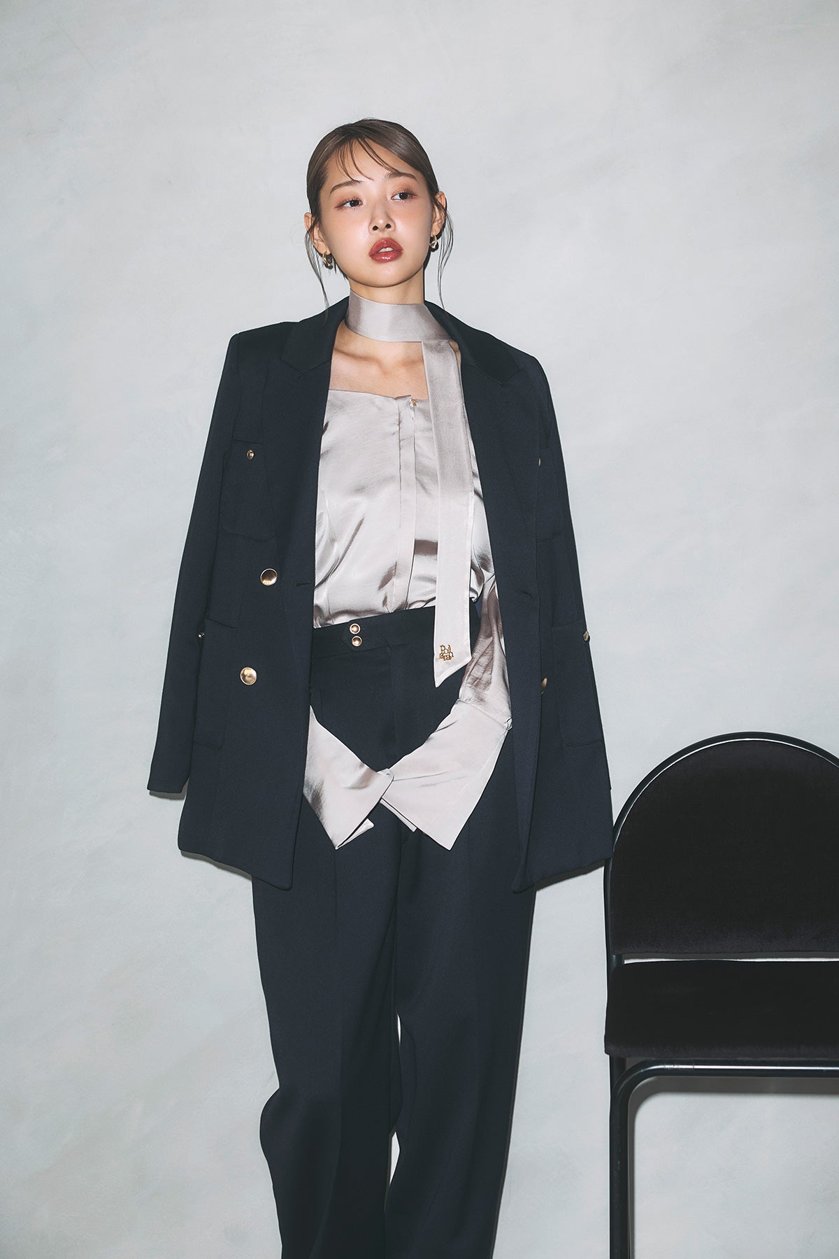 ボウタイmany wayオフショルサテンブラウス – poláura OFFICIAL ONLINE