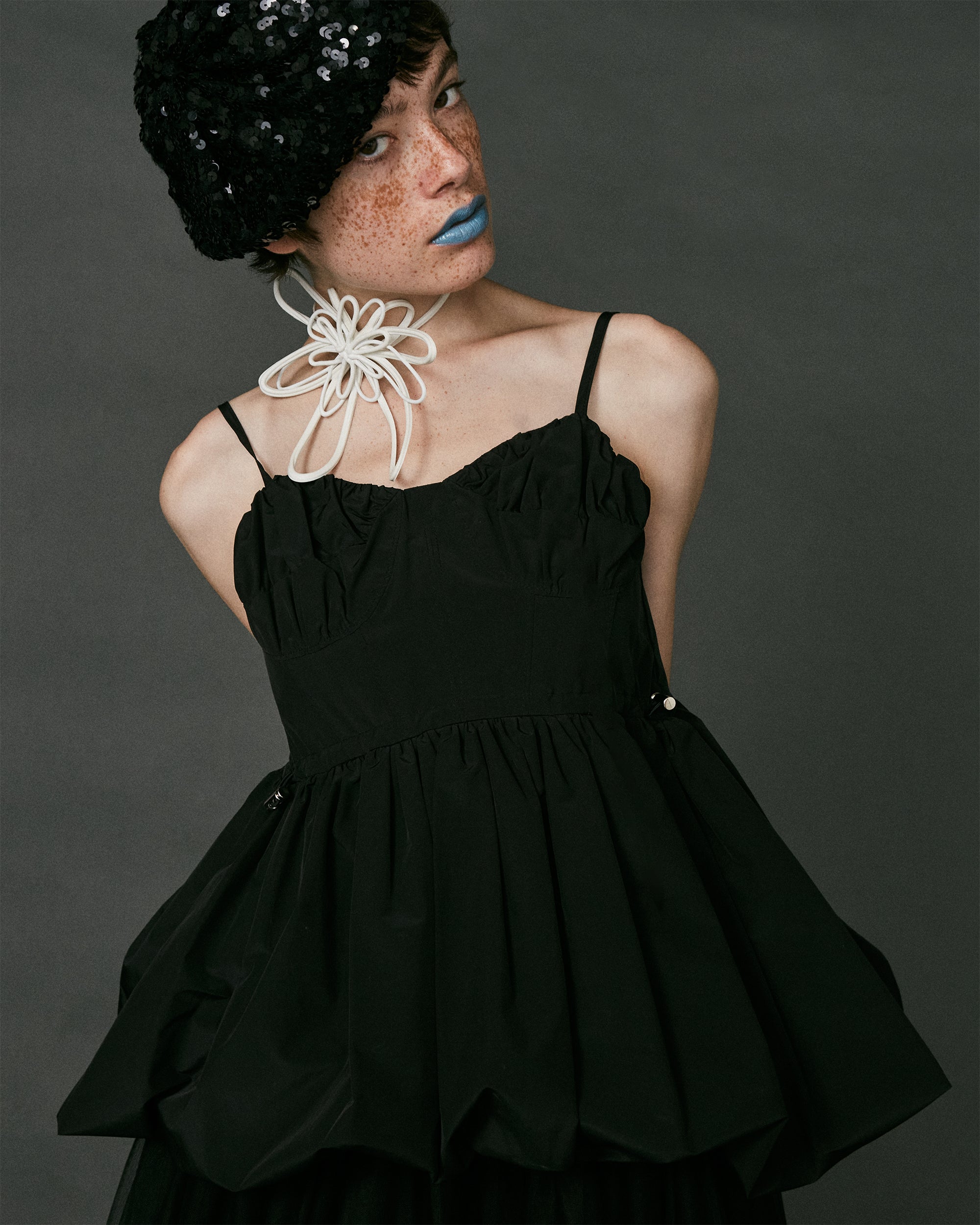 Balloon cami tunic (black)