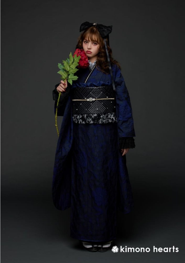 ゴシック】KH-532｜深い青が神秘的な成人式振袖。ゴシックロリータ風の