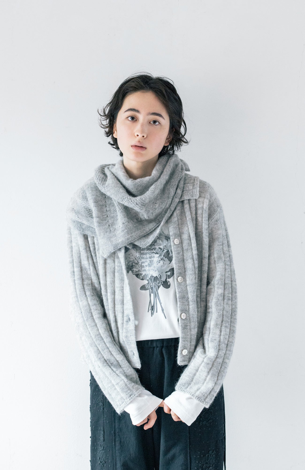 ワイドカラーニットカーディガン(2025 Autumn & Winter Collection)