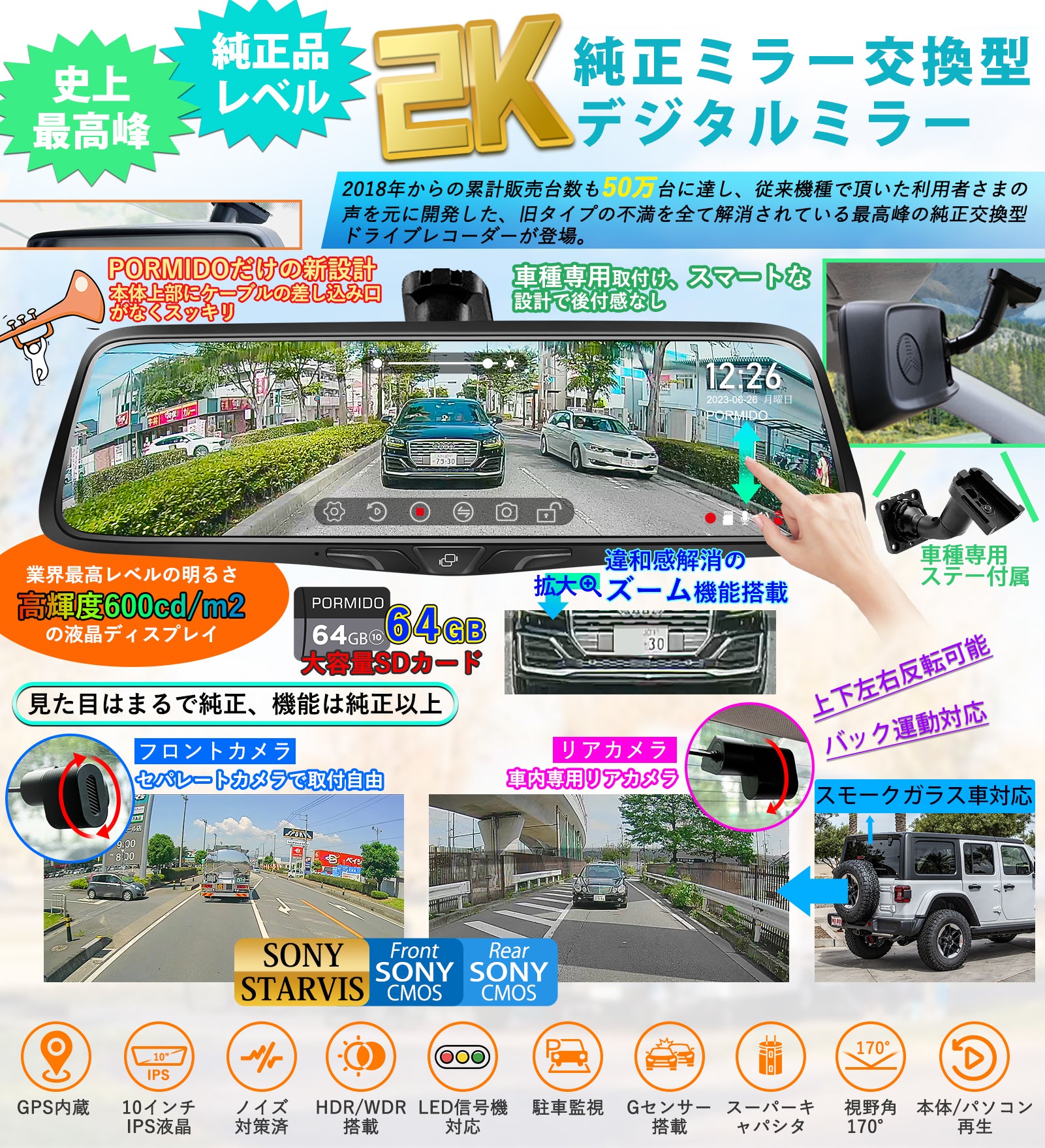 PRD80C・PRD80 純正交換型ドライブレコーダー – PORMIDO