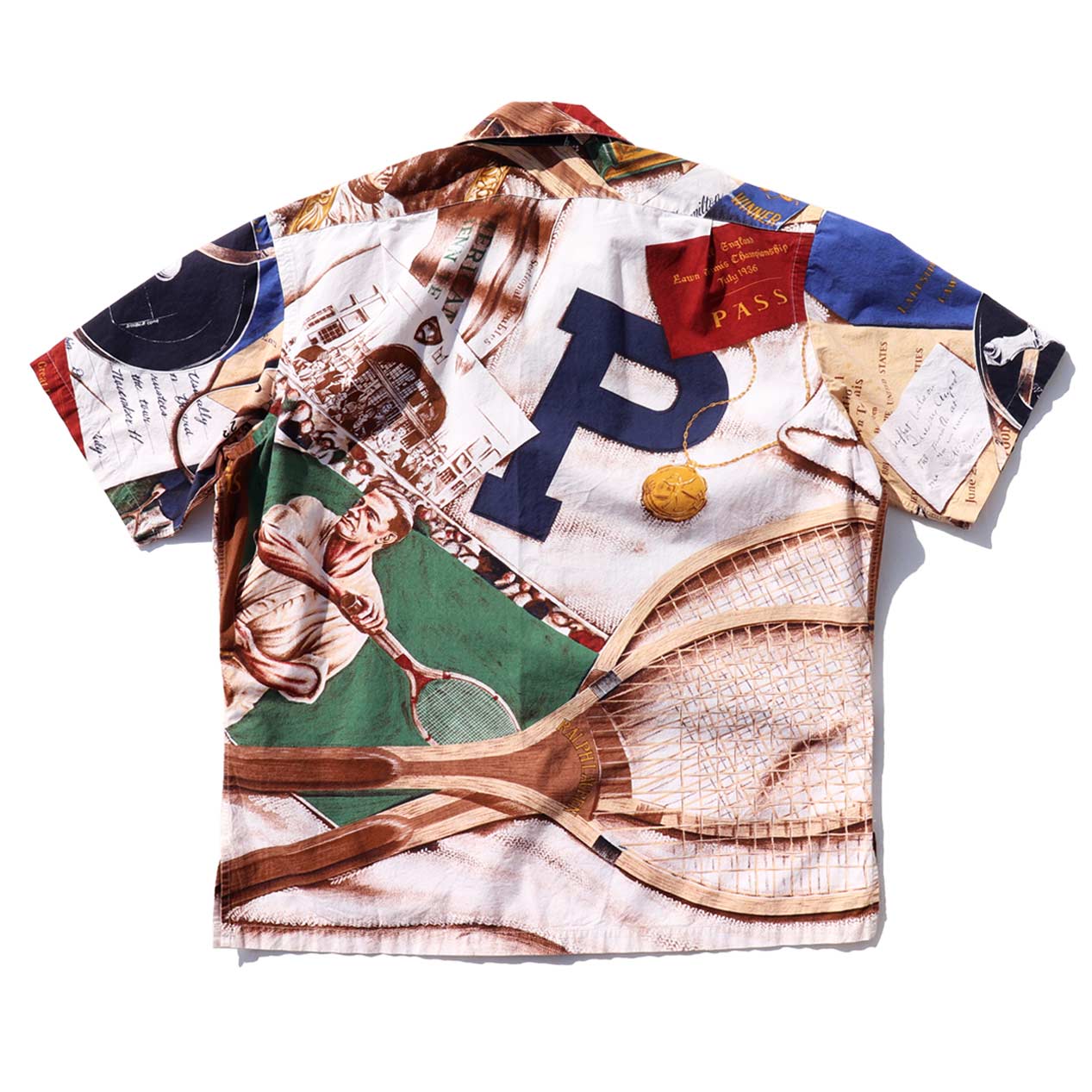 POST JUNK / 90's POLO RALPH LAUREN “P TENNIS” Open Collar S/S