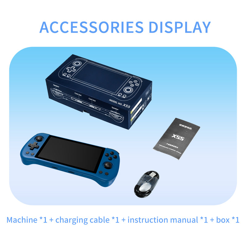 POWKIDDY X55 5.5 INCH 1280*720 IPS Screen RK3566 Handheld Game
