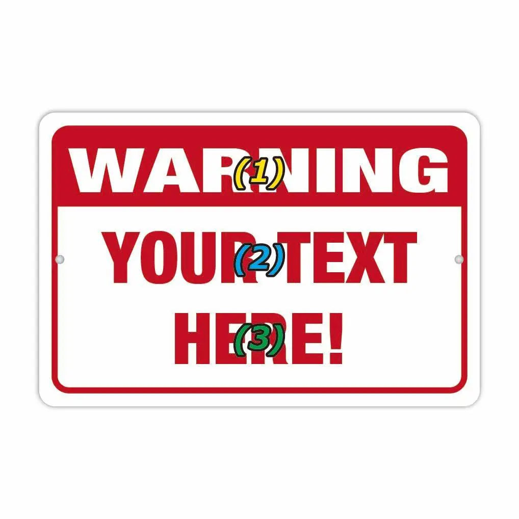 長方形看板】警告！WARNING看板/アメリカ製オリジナル看板(約20x30cm