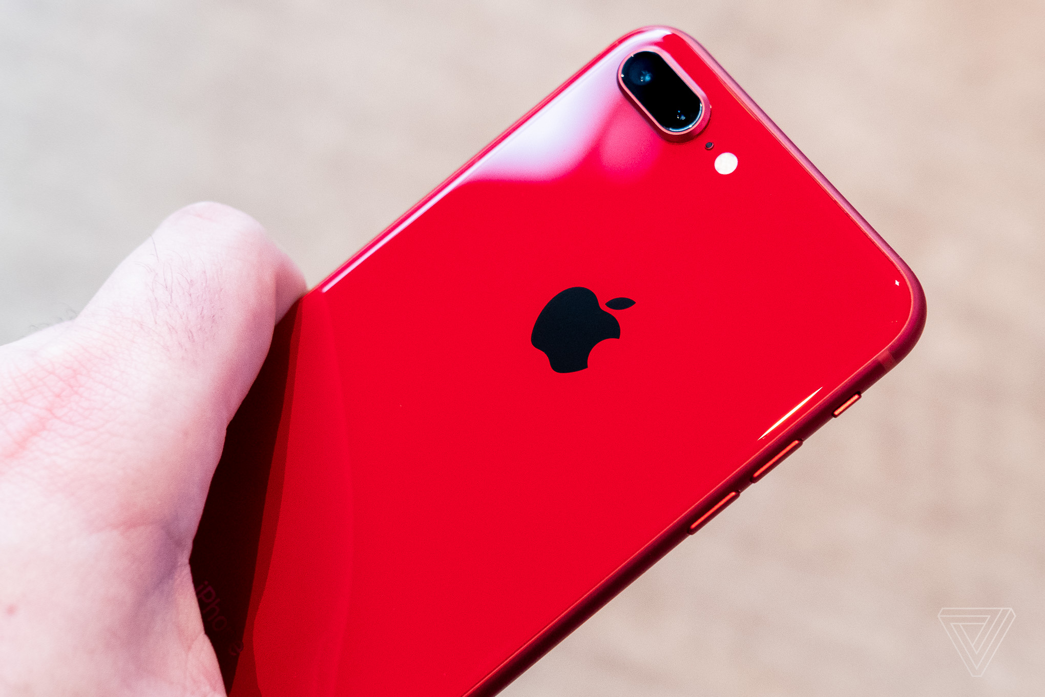 A close look at Apple's red iPhone 8 | The Verge
