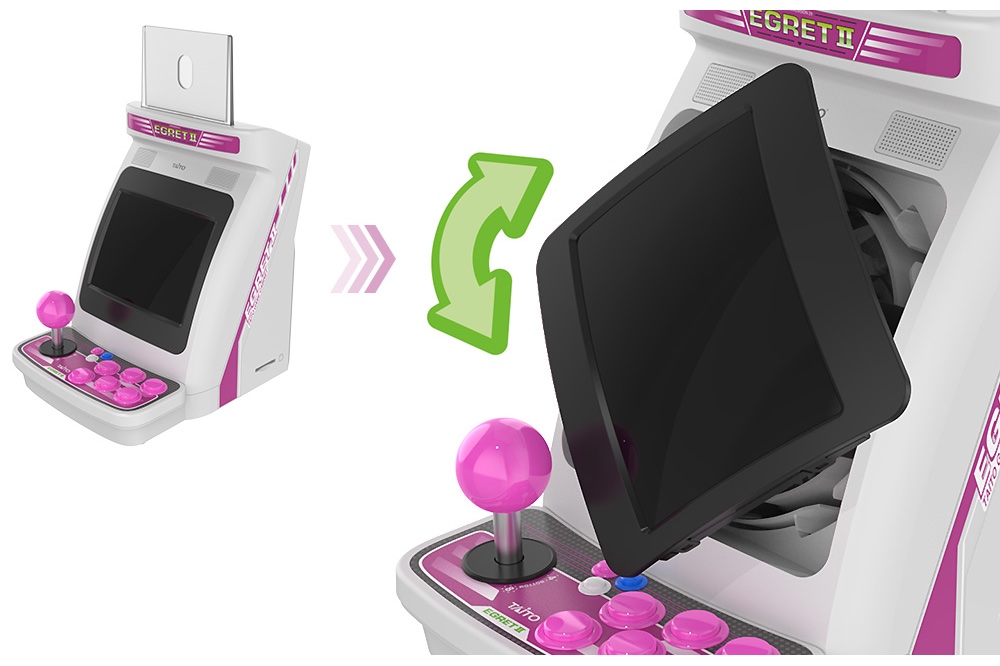 Taito announces mini arcade cabinet with rotating screen and