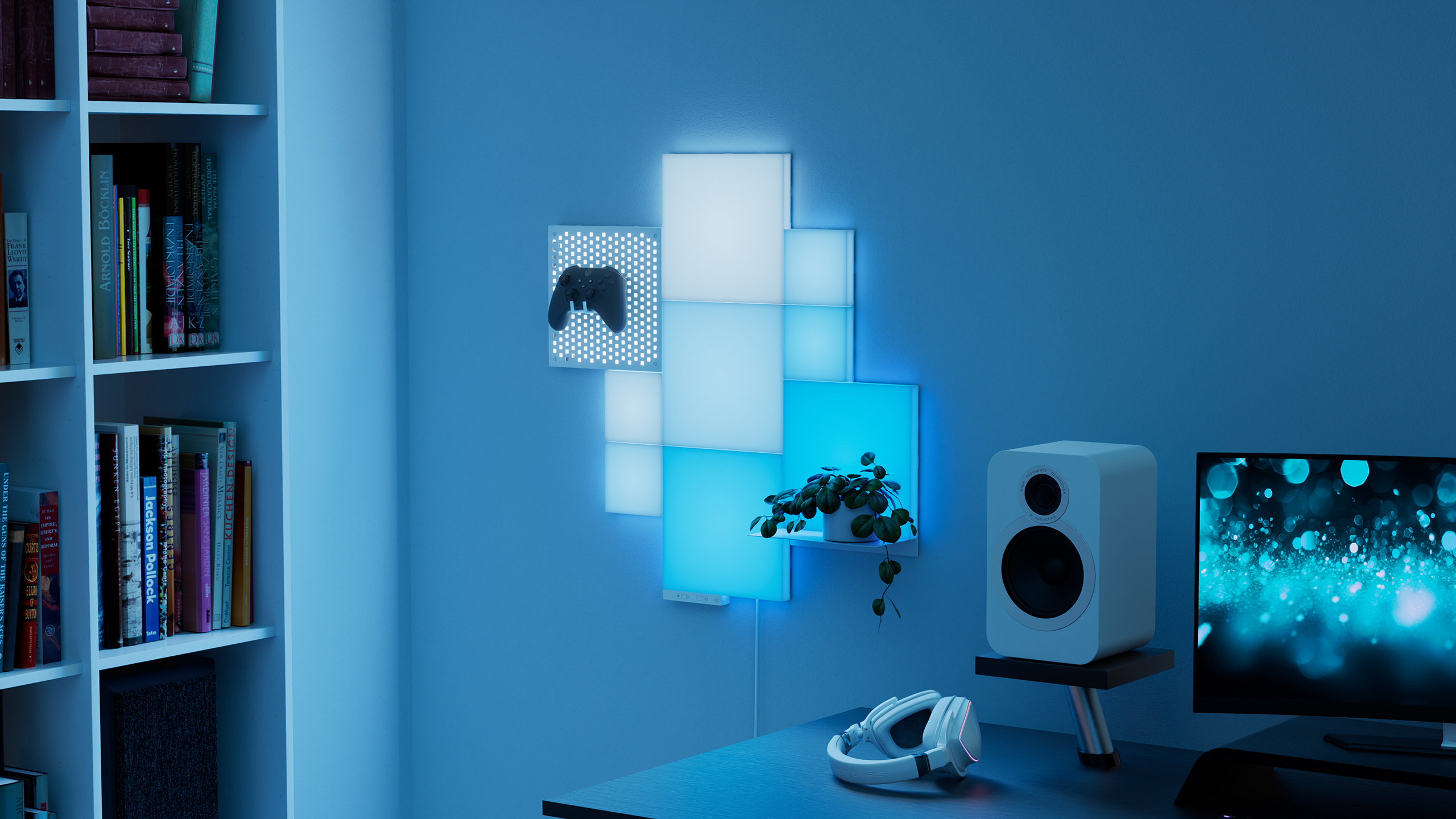 Nanoleaf Blocks LED wall panels get pegboard and shelf attachments