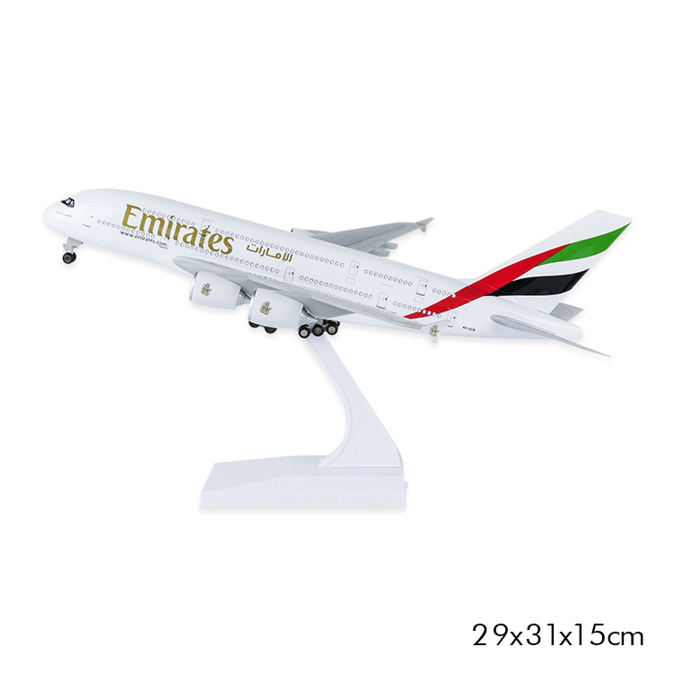 1:250 Scale Prototype AirBus 380 Airplane Model with LED Light