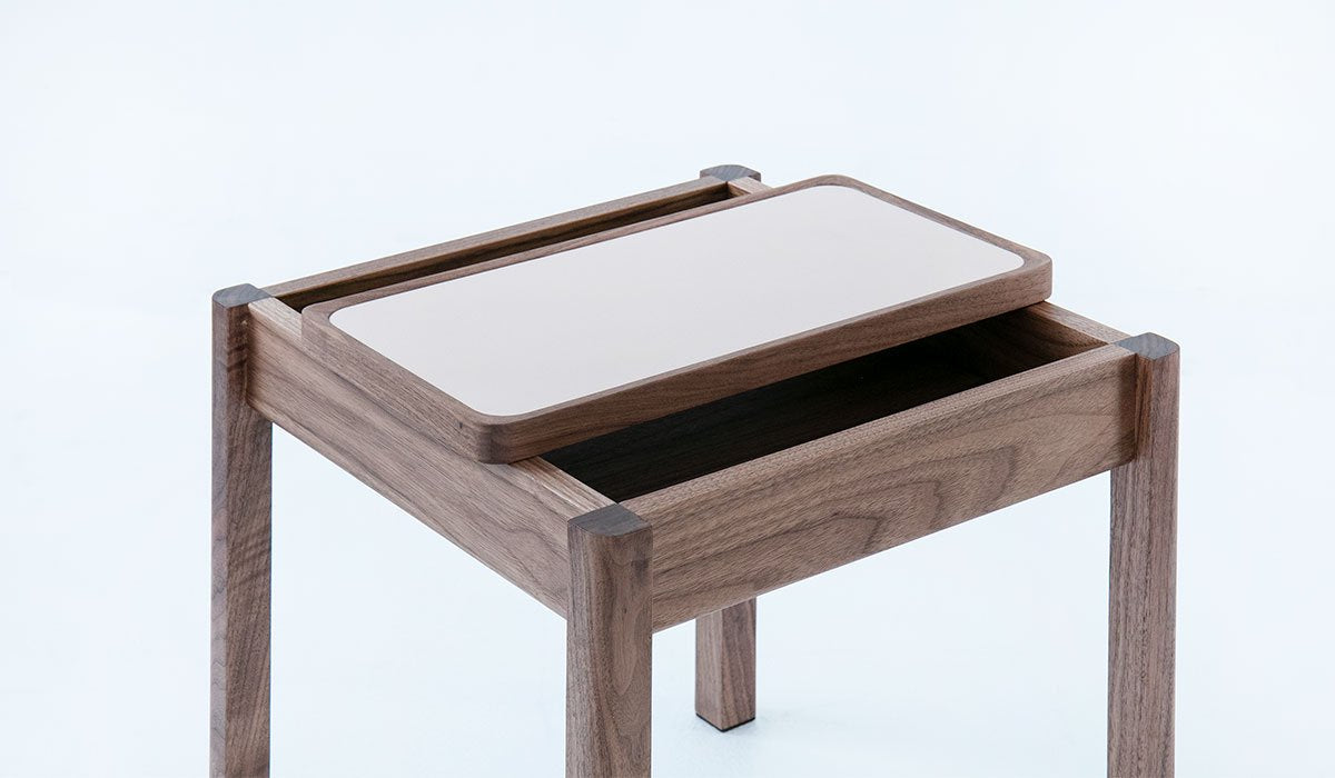 はたらく サイドテーブル ウォールナット【シングル】 受注生産品