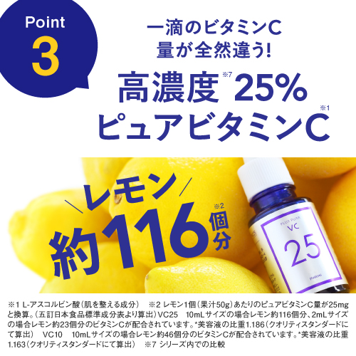 プラスピュアVC25 両親媒性美容液 高濃度 (当店取り扱い商品比) 25%美容液