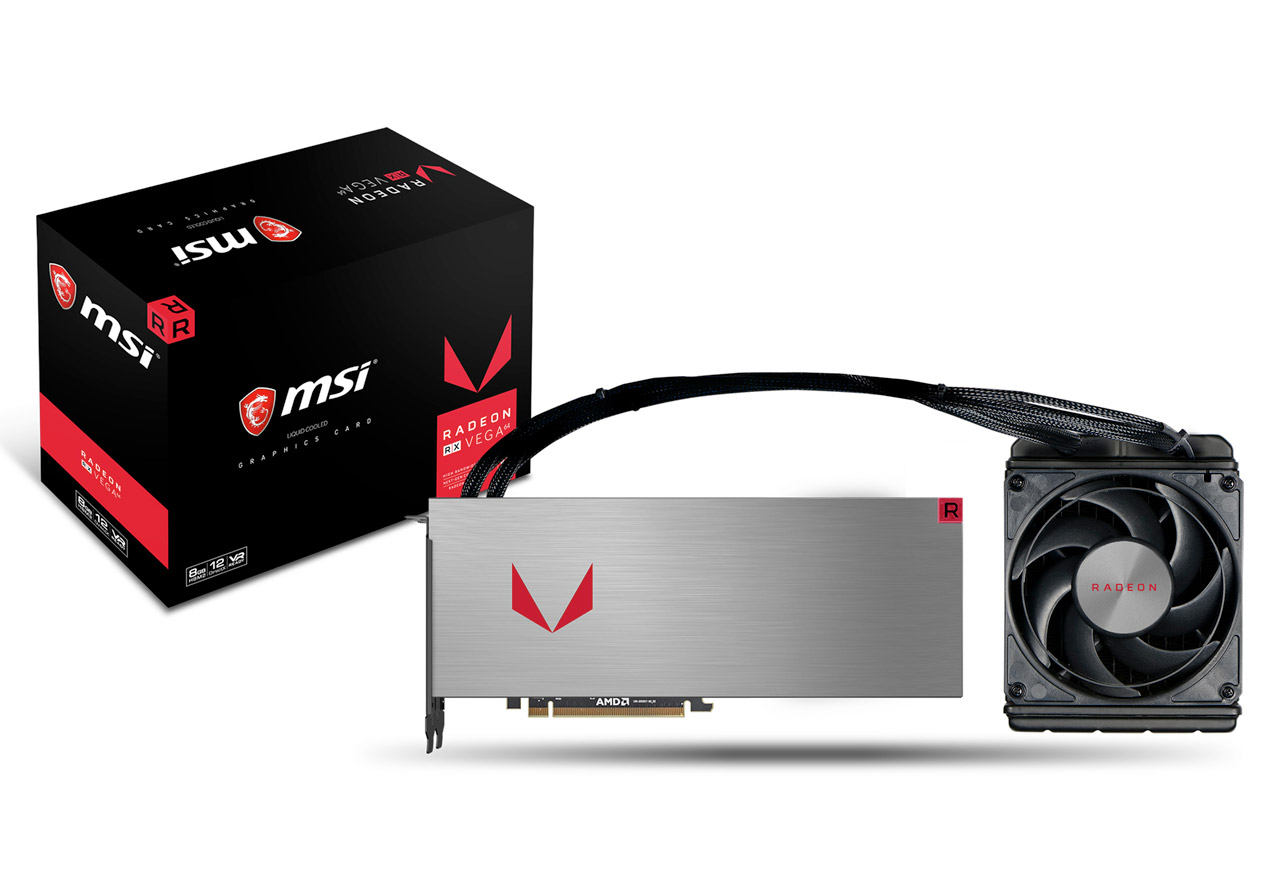 MSIのVega64搭載、簡易水冷グラボ｢Radeon RX Vega 64 WAVE 8G｣発売