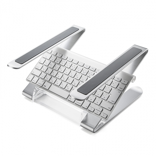 アルミニウムとアクリルを使用した上質な質感のノートパソコンスタンド