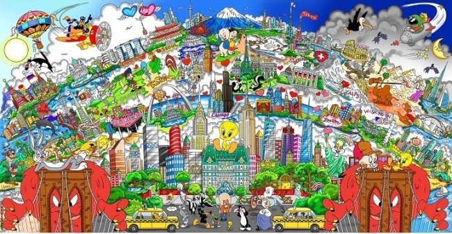 希少作品3Dアート チャールズファジーノ裏面本人手描きイラスト！ 【新