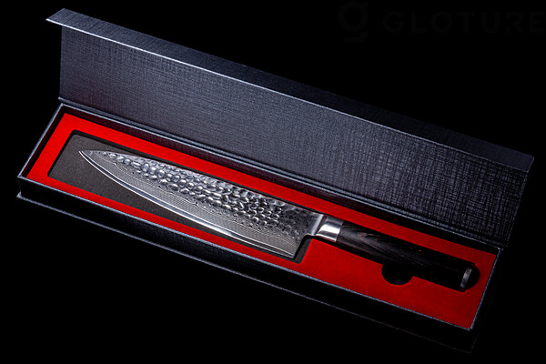 支援金400万円突破！】「67層ダマスカス鋼 高級包丁セット」驚く