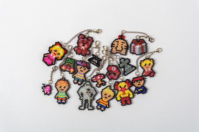 フランクリンバッヂ、MOTHERのガラスビーズのチャーム、どせいさんの