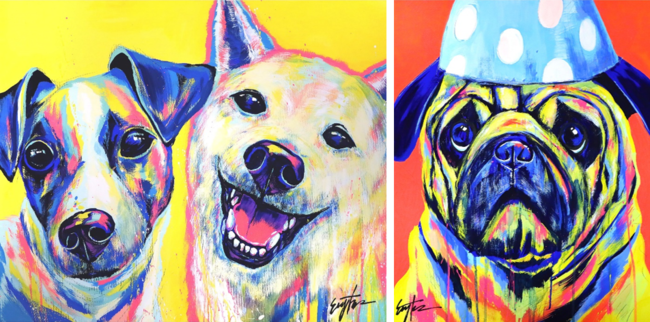 大切な家族の愛犬を世界で一枚だけの現代アートに!東京やN.Y.で活躍中