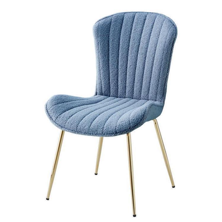 WEB限定】 ASHEL clam ブークレ ダイニングチェア 4本脚 金脚 ヘイズ