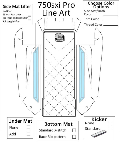Jettrim Kawasaki 750 SX / SXI / SXI-Pro Mat Kit - Pro Watercraft