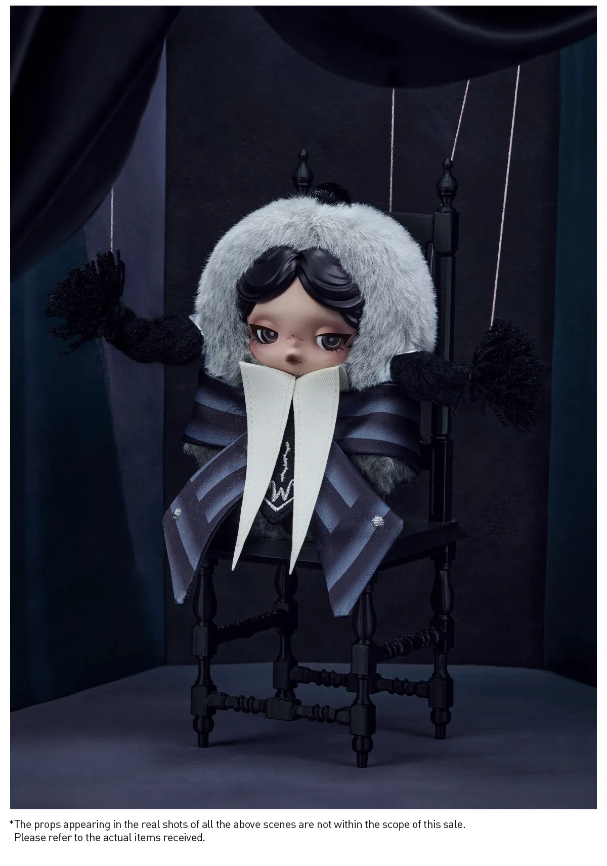 SKULLPANDA × Wednesday Plush（Nevermore Academy Uniform Version