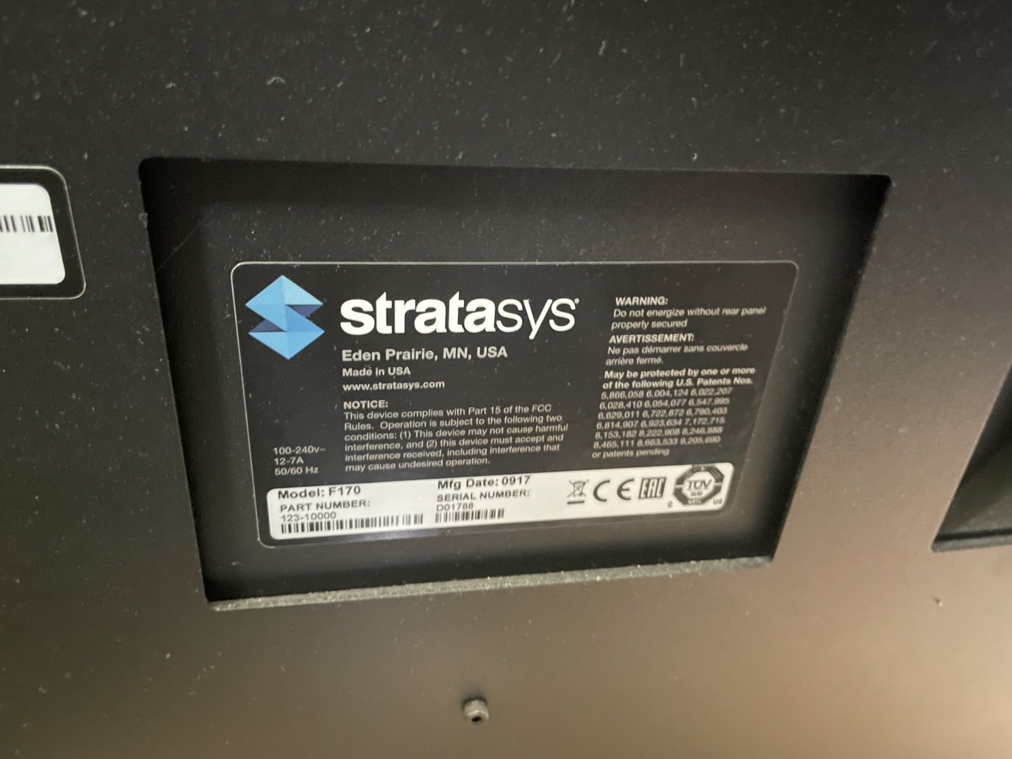 中古価格] stratasys ストラタシス 3Dプリンタ(stratasys/F170